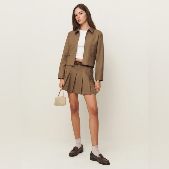 Reformation Brynlee Two Piece In Camel, brand new, never worn, No flaws. - Picture 7 of 16